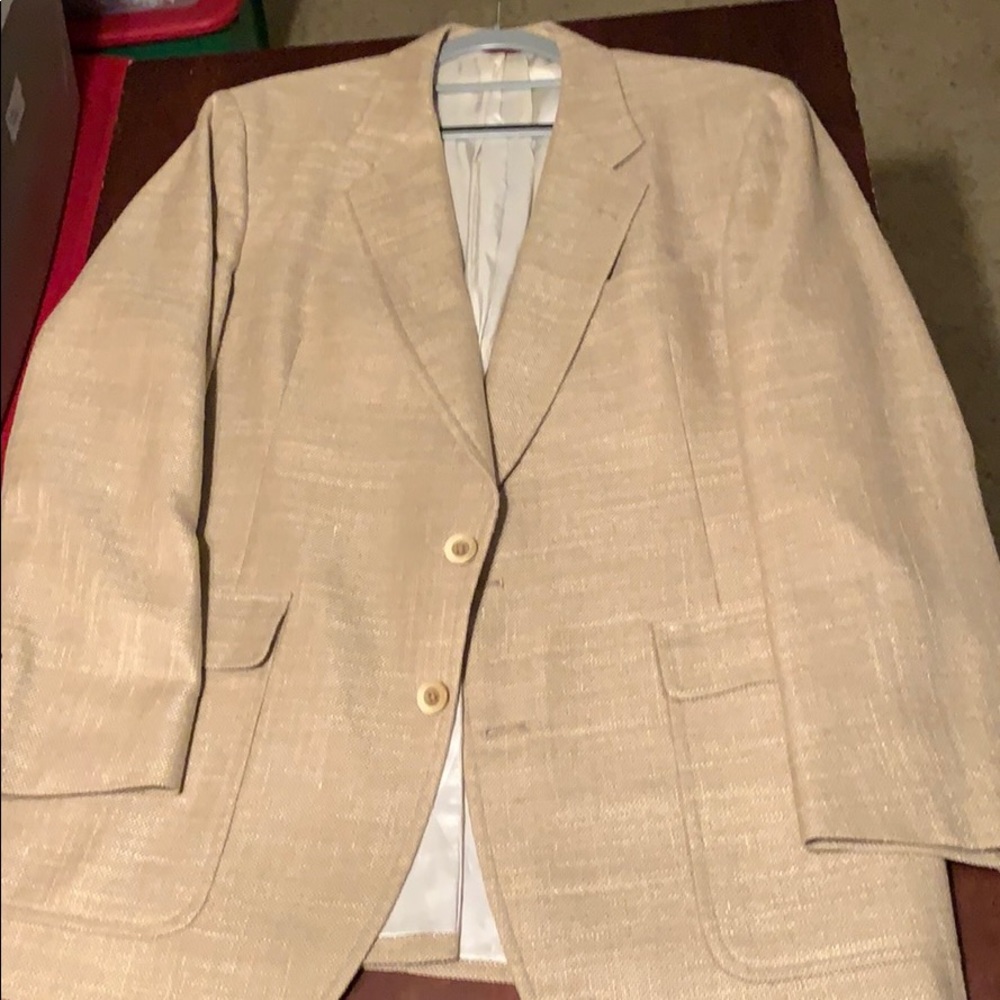Beige Hart Shaffner Marx woven Sport Coat